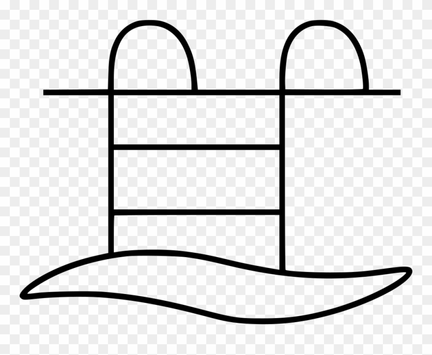 Swimming Pool Comments - Line Art Clipart