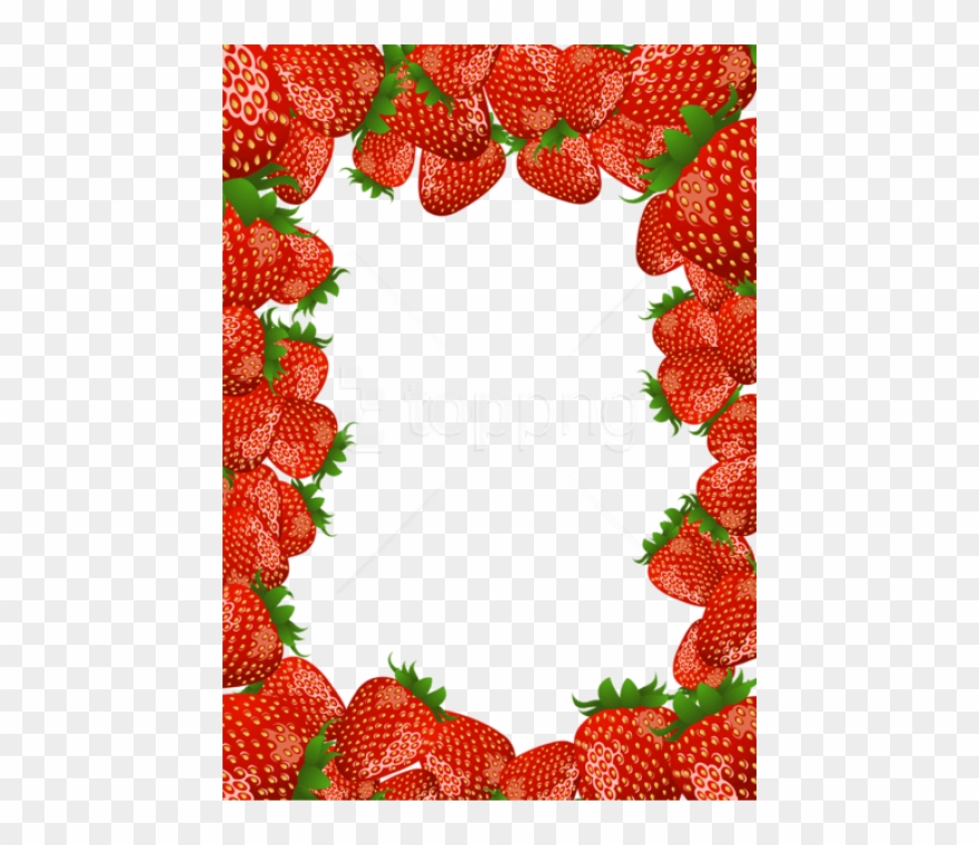 Free Png Best Stock Photos Frame With Strawberries - Strawberry Frame Png Clipart