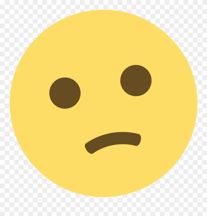 Transparent Confused Face - Confused Emoji Vector Clipart