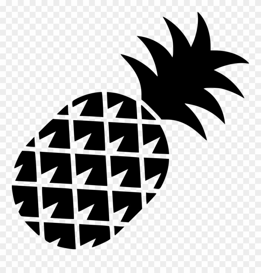 Pineapple Outline Png Transparent Background - Abacaxi Preto Png Clipart