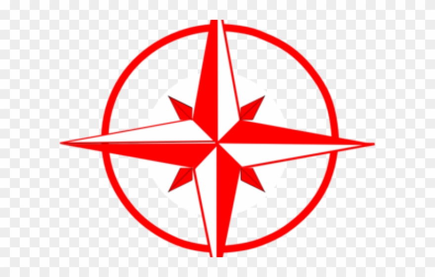 Compass Clipart Red - Compass Red And Black - Png Download