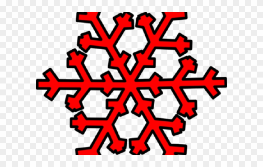 Red Snowflake Transparent Background Clipart