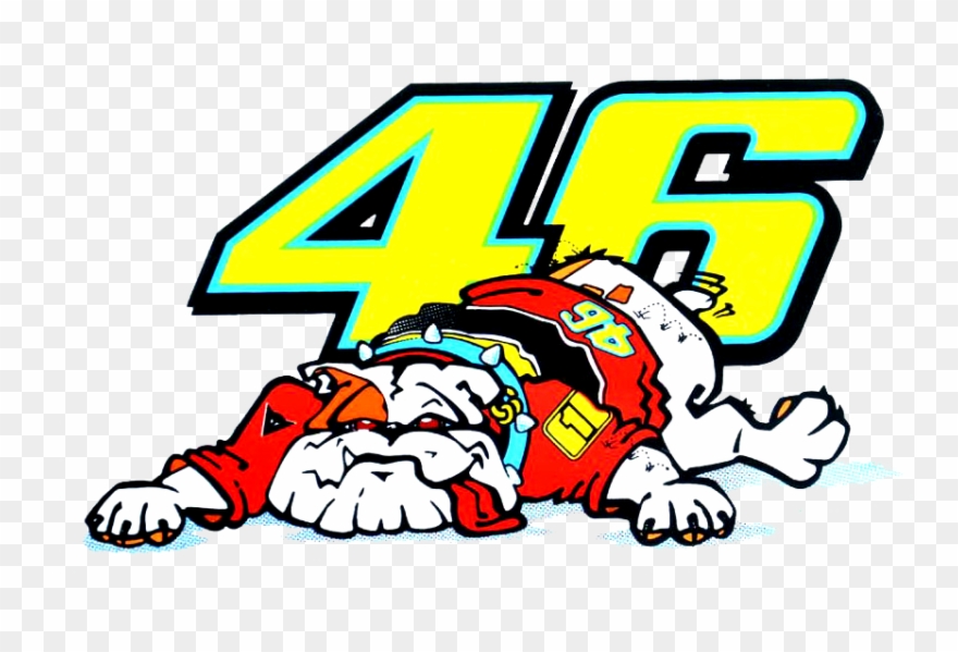 Valentino Rossi Logo Png - Bulldog Cartoon Valentino Rossi Clipart