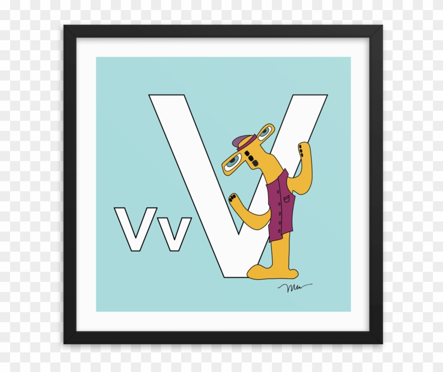 The Letter V Print - Cartoon Clipart