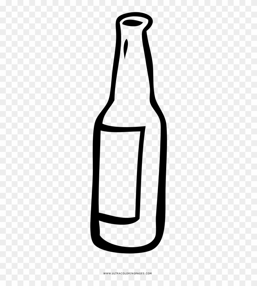 Bottle Coloring Page - Glass Bottle Clipart