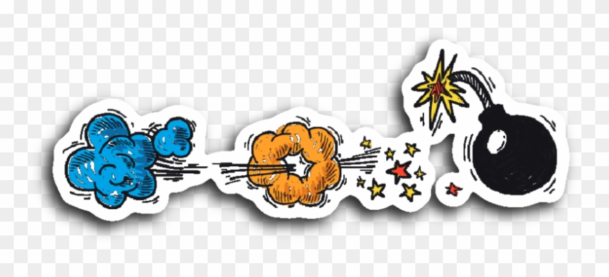 Hand Drawn Comic Book Stickers - Cartoon Clipart