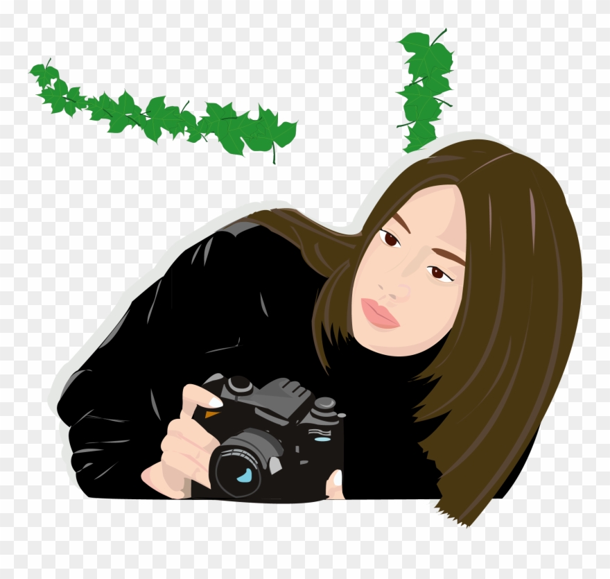Dslr Clipart Svg - Camera Women Cartoon - Png Download