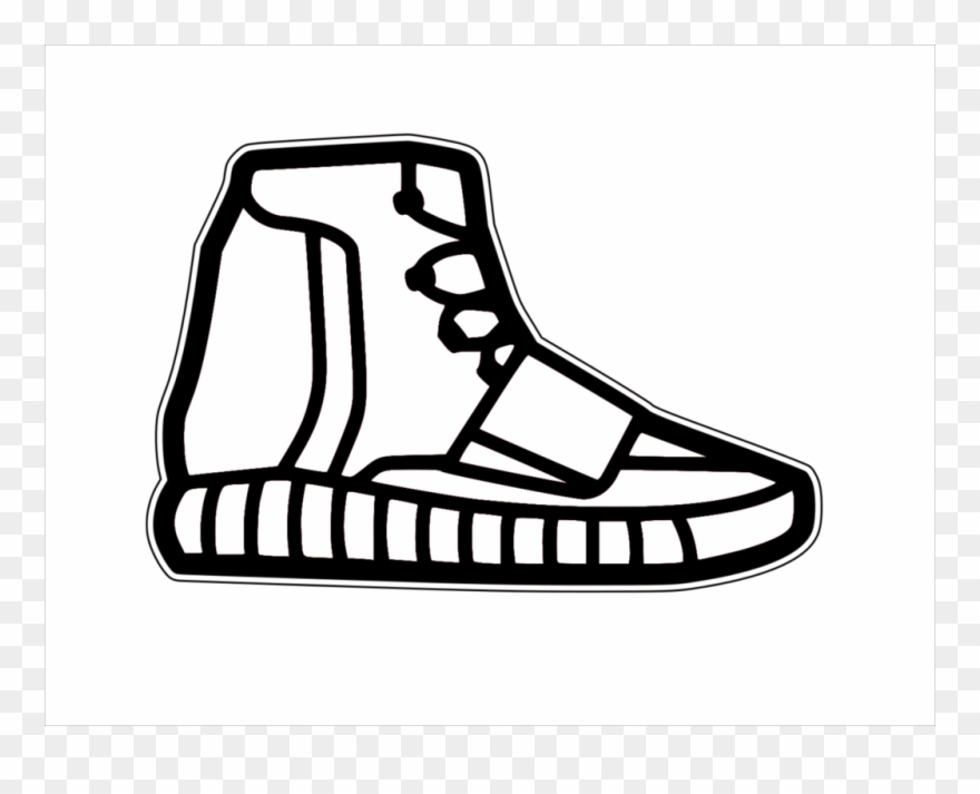 Boot Sneaker Cookie Cutter - Yeezy Icon Transparent Background Clipart