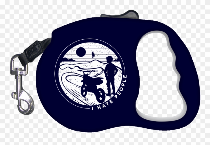I Hate People Retractable Dog Leash - Leash Clipart