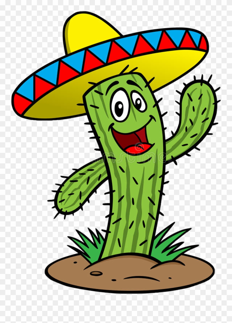 #cactus #greencactus #sombrero #mexicansombrero #gorra - Cactus With Sombrero Png Clipart