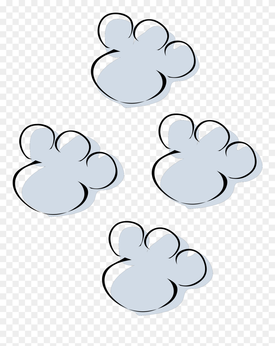 Public Domain Clip Art Image - Animated Footprints In The Snow - Png Download