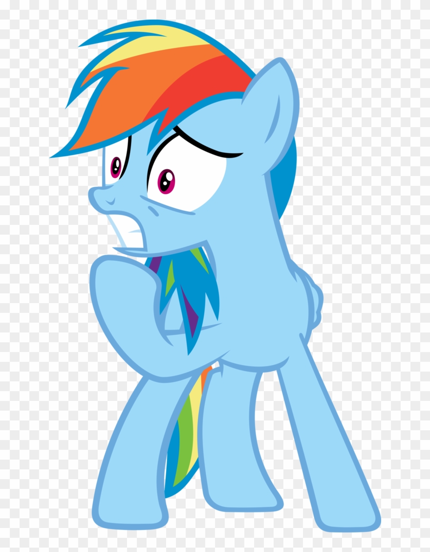 Pony Rainbow Dash Horse World Of Warcraft Mammal Cartoon - My Little Pony Rainbow Dash Scared Clipart