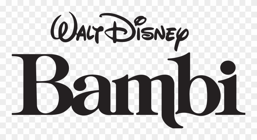 File Bambi Logo Black Svg Wikimedia Commons Simple - Logo Walt Disney World Png Clipart