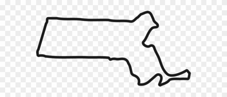 Massachusetts Outline Rubber Stamp - Massachusetts Outline Clipart