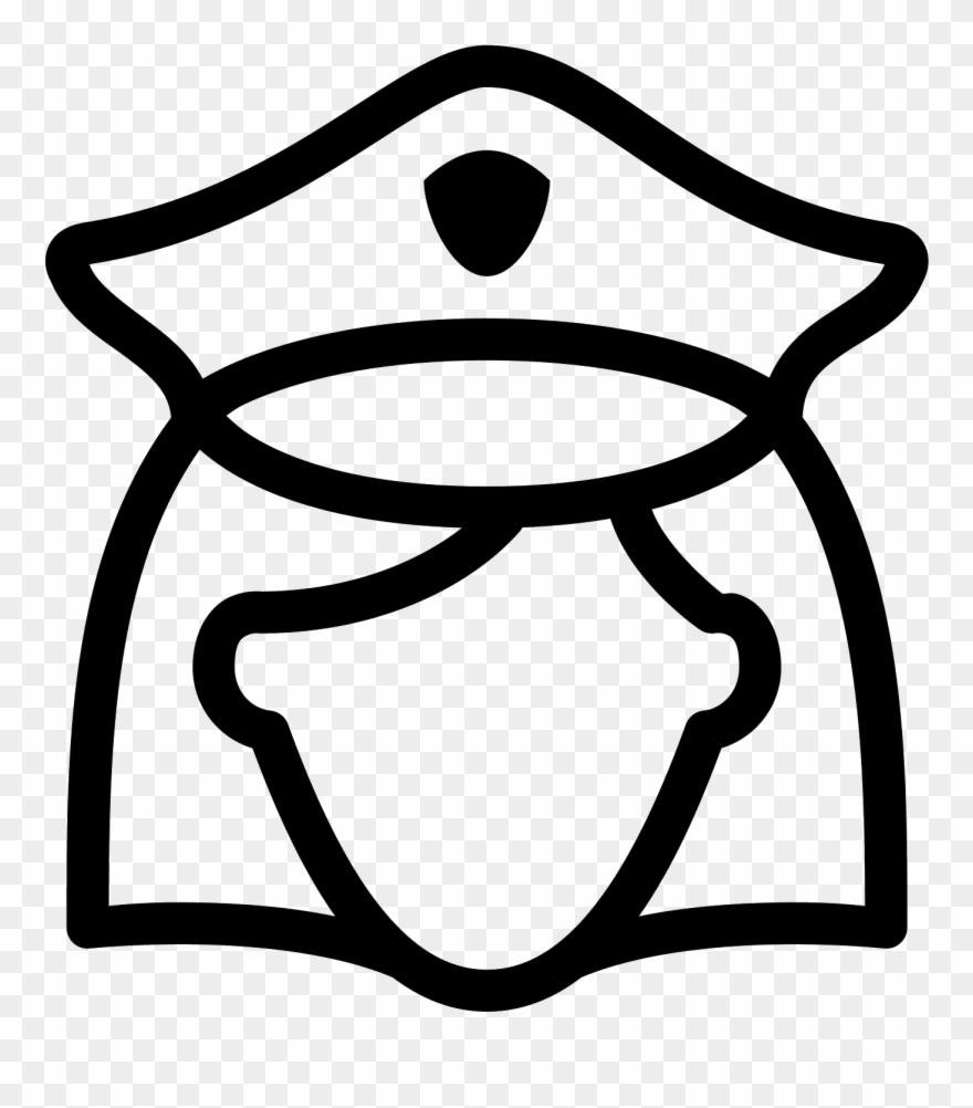 Mujer Policía Icon - Transparent Background Nurse Clipart - Png Download