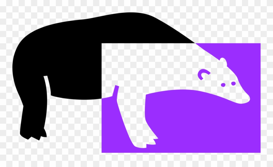 Vector Illustration Of Arctic Polar Bear Threatened Clipart