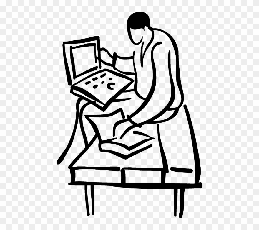 Notebook Drawing Student - Sitting Clipart