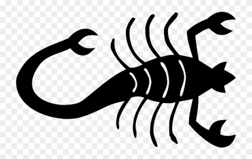 Escorpio Horã³scopo - Black Scorpion Silhouette Clipart
