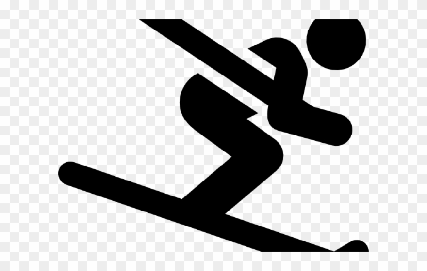 Skiing Clipart Stickman - Olympic Skiing Icon - Png Download