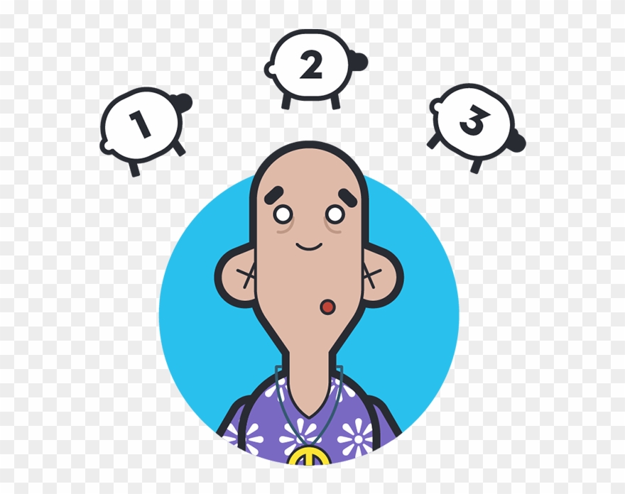 Sleep Problem Can't Have A Good Night's Rest And Can't - Cartoon Clipart