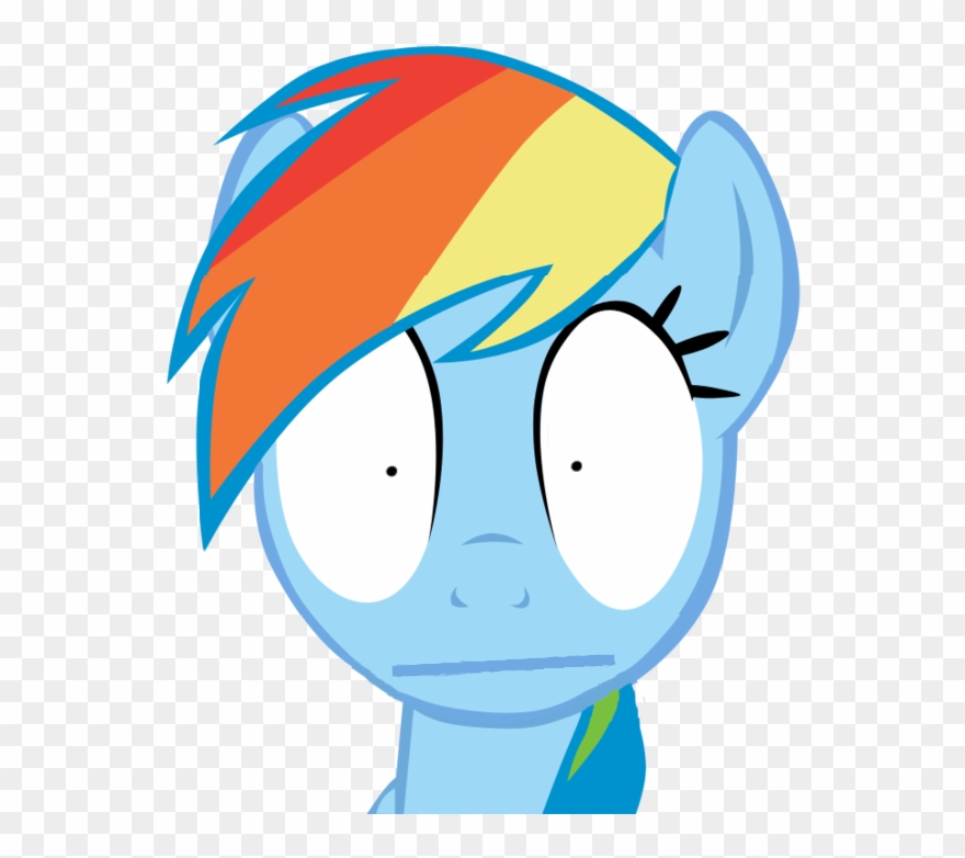 Wut - - My Little Pony Rainbow Dash Face Clipart