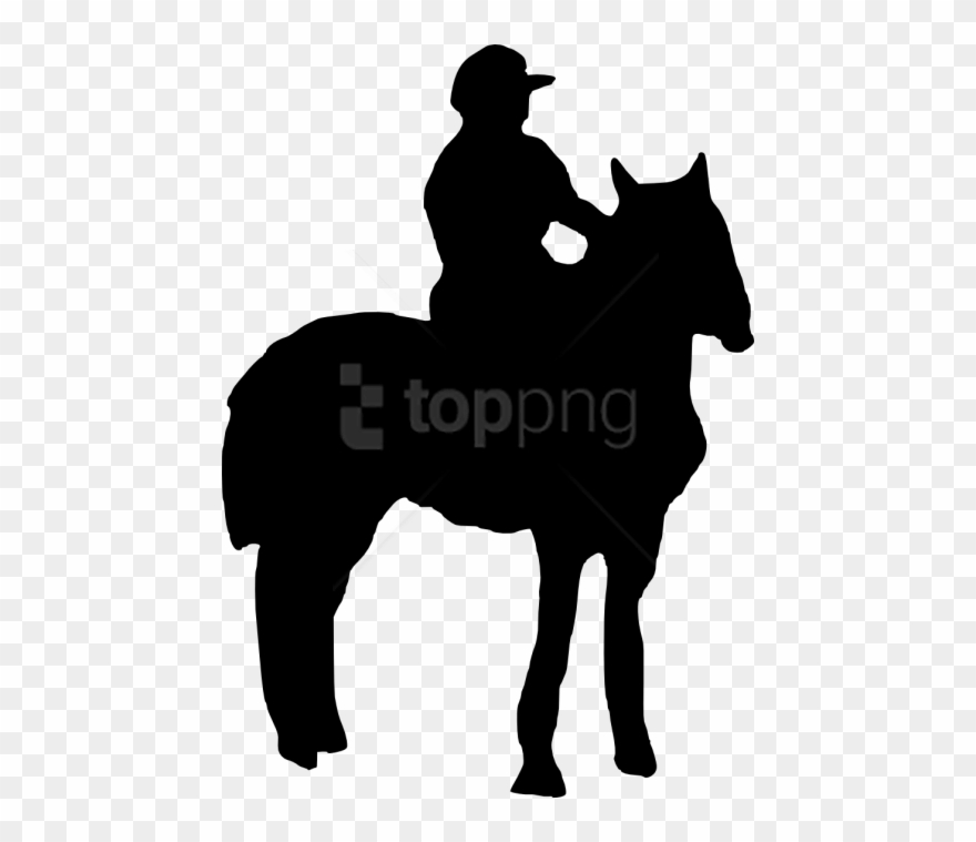 Free Png Horse Riding Silhouette Png - Stallion Clipart