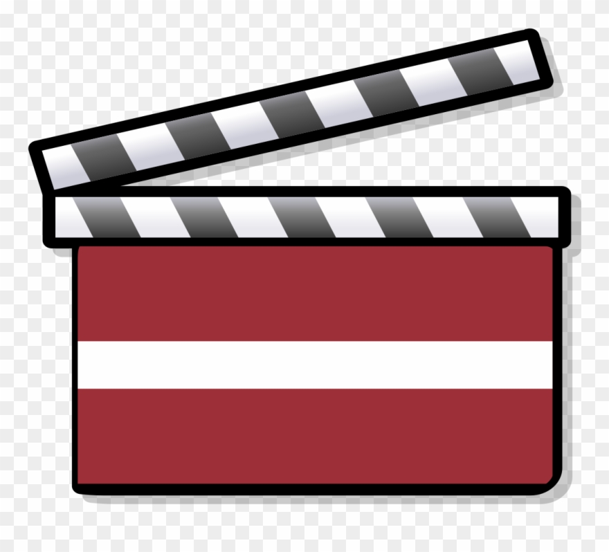 Latvia Film Clapperboard - One Act Play Clipart - Png Download