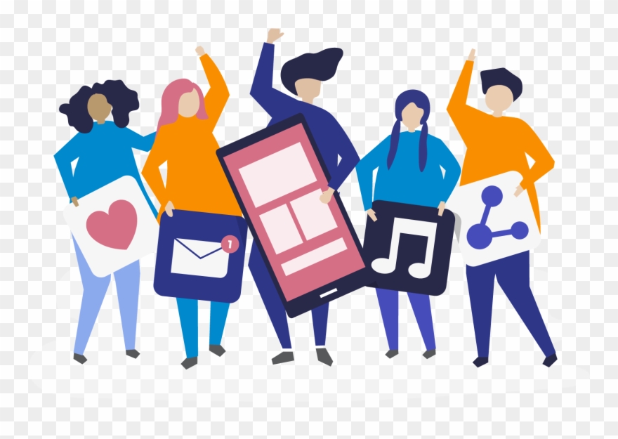 Refer Freinds And Family - Vectores De Personas Usando Redes Sociales Clipart