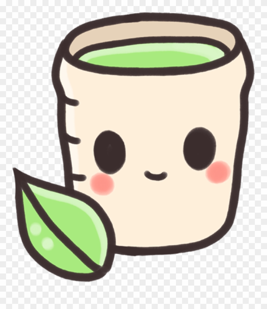 Greentea Freetoedit Sticker - Kawaii Green Tea Clipart