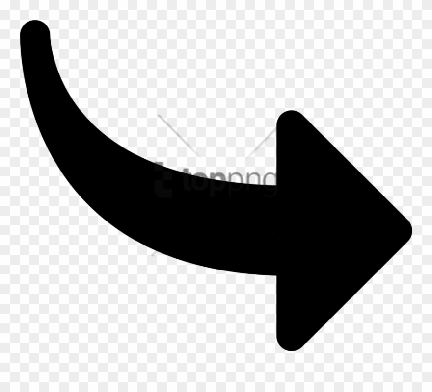 Free Png Curved Arrow Pointing Right Png Image With - Arrow Curved To The Right Clipart