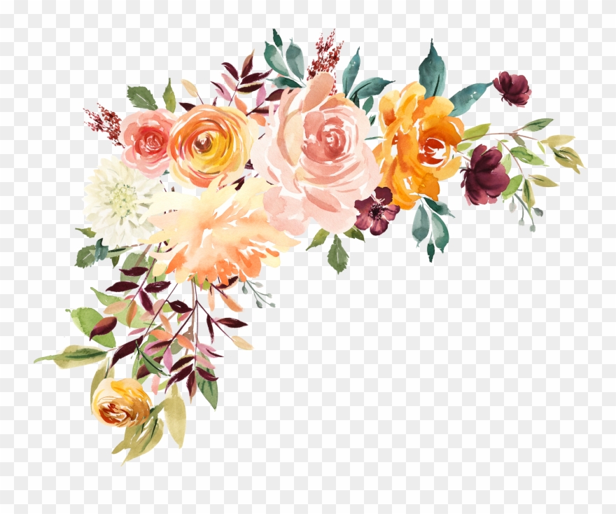 3000 X 2391 5 1 - Transparent Watercolor Flower Background Clipart (#4234686) - PinClipart
