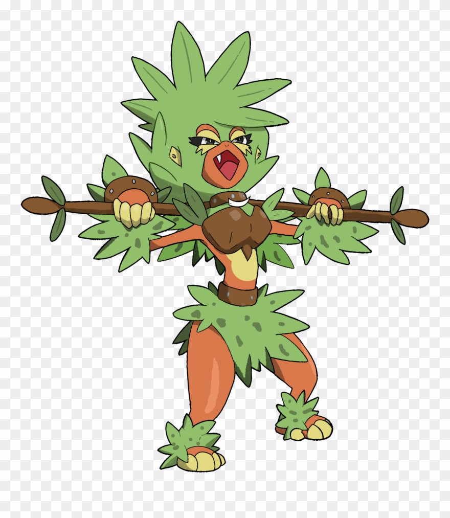 605kib, 1920x1934, Onga Bonga - Grookey Female Evolution Clipart