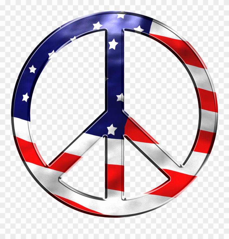 Peace The National Flag Freedom - Peace In The United States Clipart