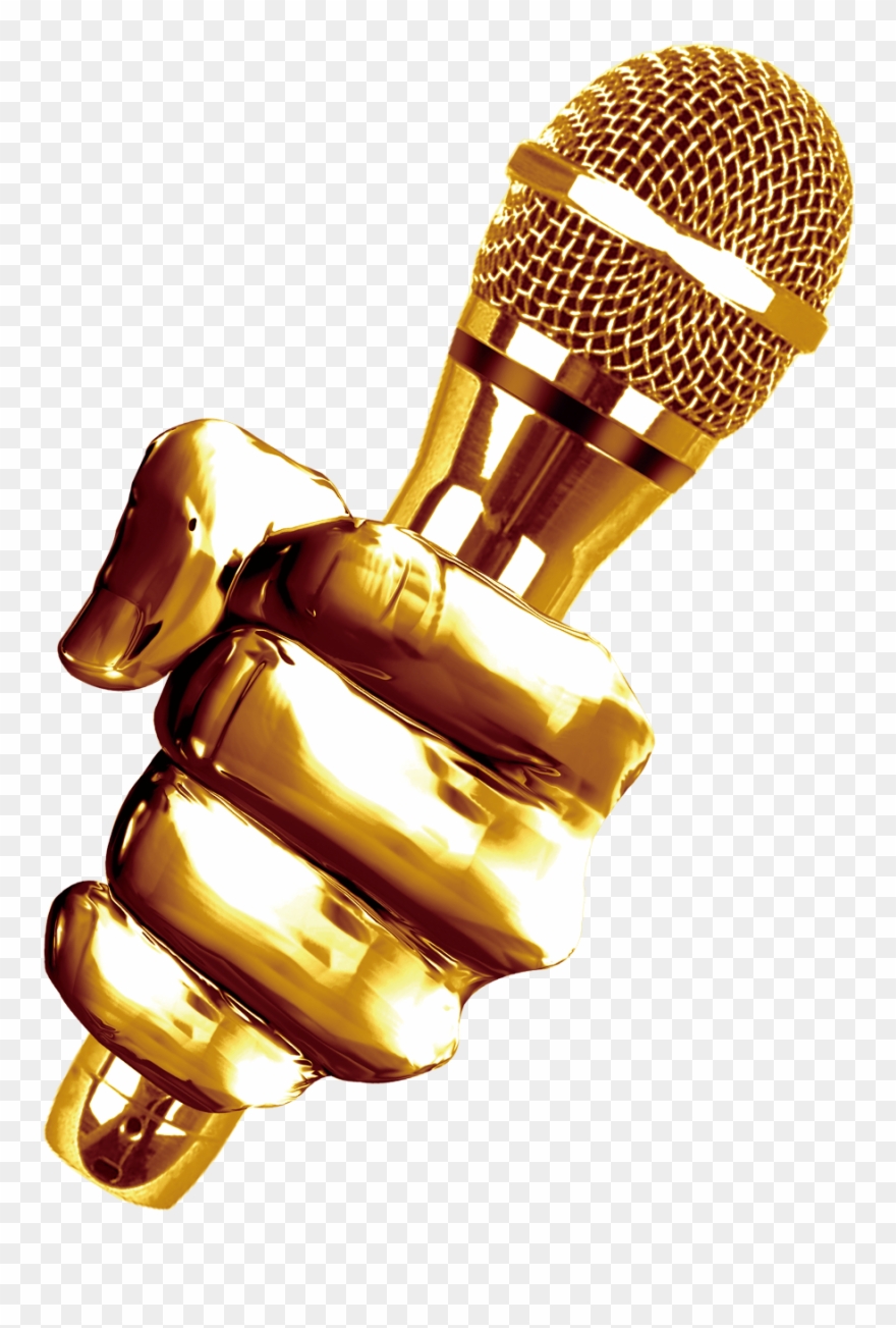 Nothing Comes Easy Unless You Believe - Microphone Gold Clipart