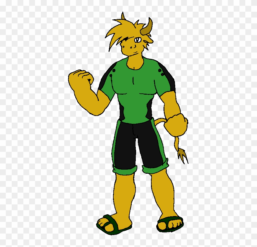 Buff Bodied Bovine Bull For A Buddy By Zackautumnrunner Clipart