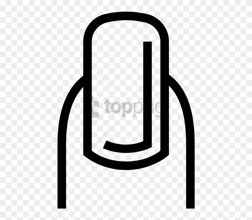 Free Png It's The Image Of A Long Polished Fingernail - Иконка Ногти Clipart
