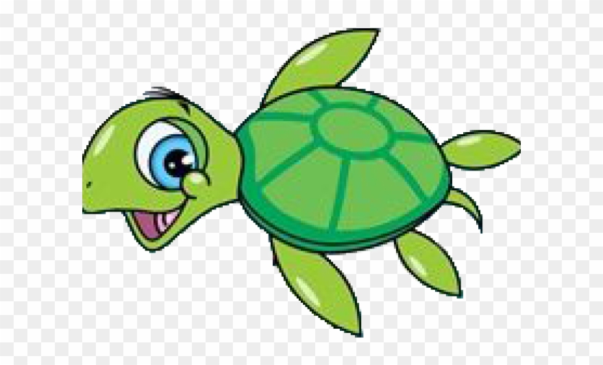 Swimming Clipart Friend - Sea Turtle Painting Cartoon - Png Download