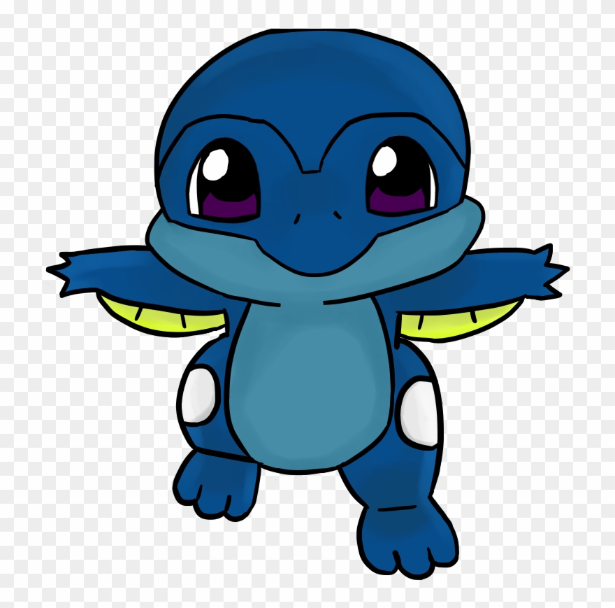 The Aqua Turtle Loomian, It Uses Its Gil Like-arms - Cartoon Clipart