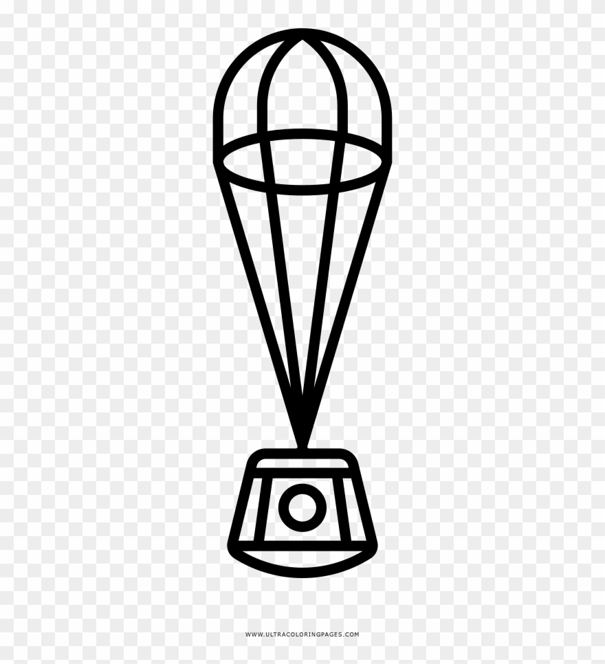 Capsule Parachute Coloring Page - Icon Clipart
