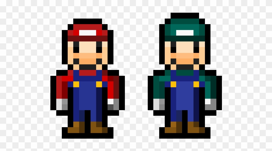Big Eye Mario And Luigi - Minecraft Clipart