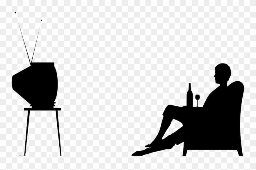 Patient Clipart Sit In - Silhouette Of A Television - Png Download