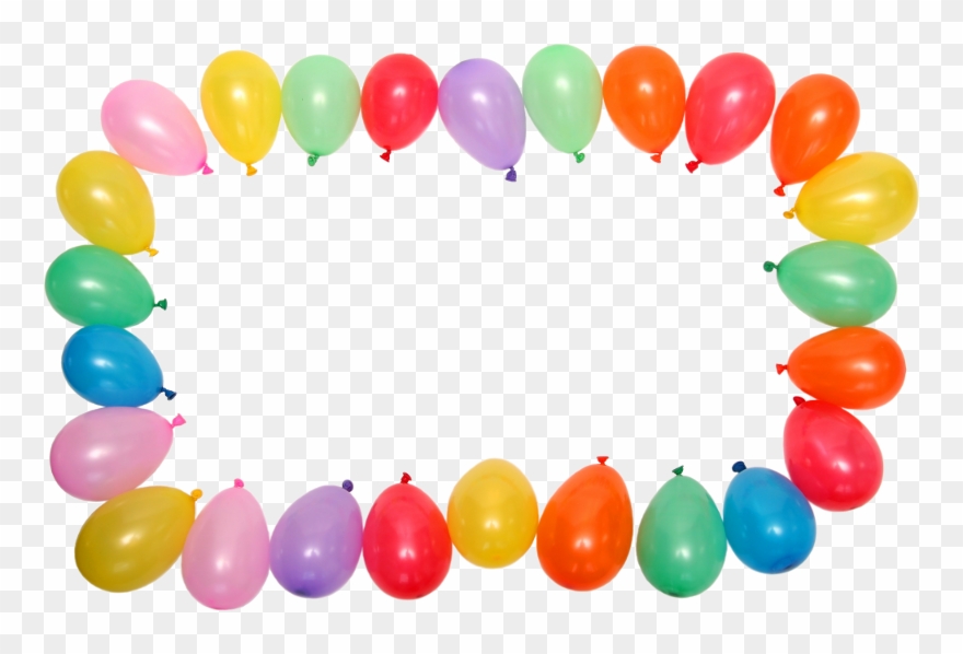 Birthday Balloon Border Clip Art - Balloon Border Clipart Hd - Png Download