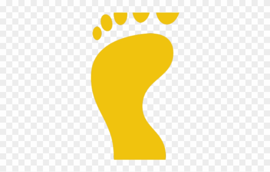 Footprint Clipart Pathway - Foot Print Clip Art Orange - Png Download