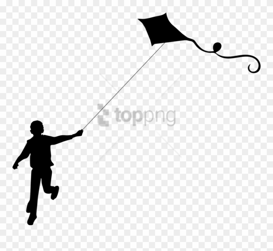 Free Png Sport Kite Silhouette Child Makar Sankranti - Flying Kites Clipart