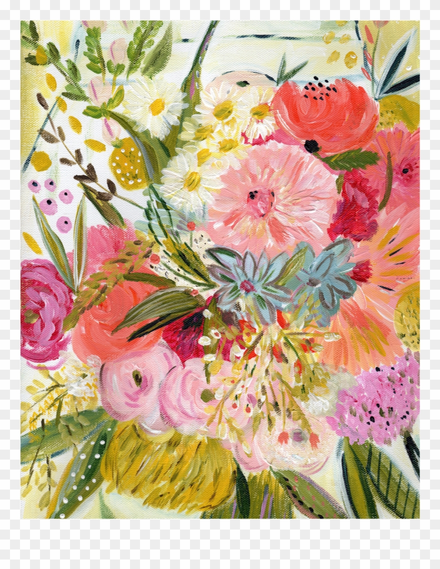 A Bouquet For Jeni [art Print] - Bouquet Painting Clipart