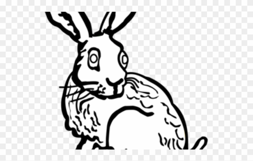 Hare Clipart Rabet - Hare Black And White Clipart - Png Download