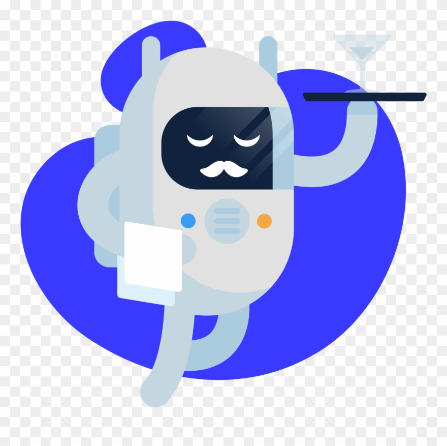 Think Of Him As Your Professional Robot Butler Clipart