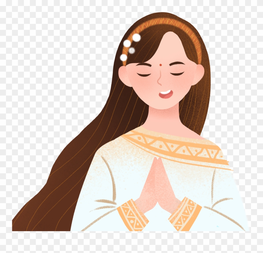 Cartoon Simple Girl Character Png And Psd - Illustration Clipart