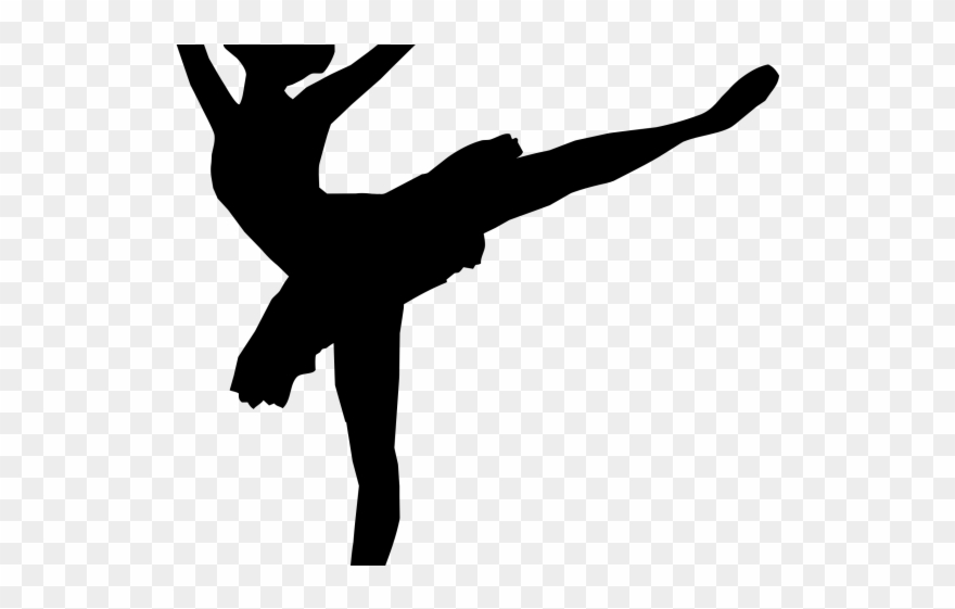 Dancer Clipart Silhouette - Ballerina Clip Art Black And White - Png Download