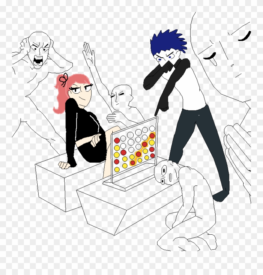 I Tink I Dont Wanna Play Whit She - Connect Four Draw The Squad Clipart